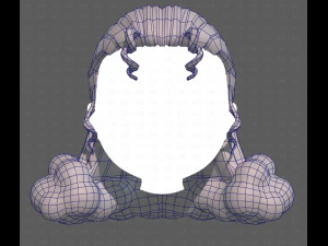 База для волосся для дівчинки V62 3D Модель