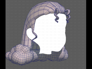 Base Hair for girl V62 3D-Modell