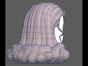 Base Hair for girl V62 3D-Modell