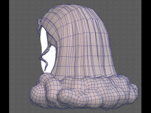 Base Hair for girl V62 3D-Modell