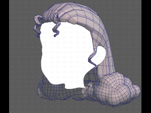 Base Hair for girl V62 3D-Modell