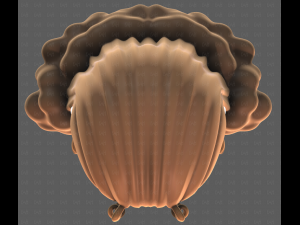 Base Hair for girl V62 3D-Modell