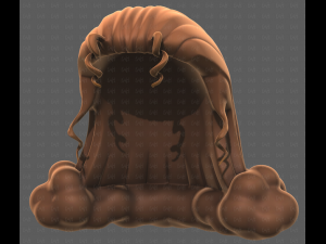 Base Hair for girl V62 3D-Modell