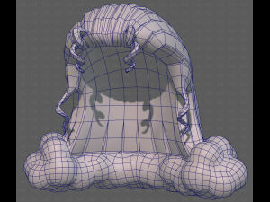Base Hair for girl V62 3D-Modell