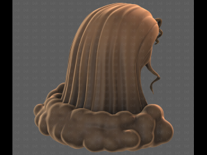 Base Hair for girl V62 3D-Modell
