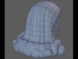 Base Hair for girl V62 3D-Modell