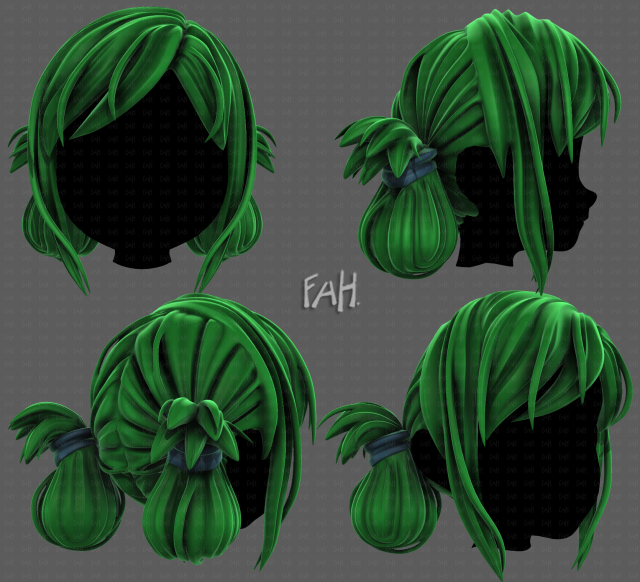 3D Hair style for girl V122 3D 모델 .c4d .max .obj .3ds .fbx .stl .blend 