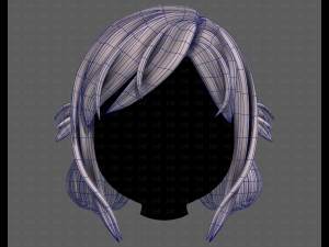 3D Hair style for girl V122 3D 모델
