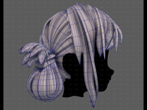 3D Hair style for girl V122 3D 모델