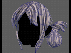 3D Hair style for girl V122 3D 모델