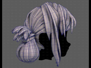 3D Hair style for girl V122 3D Model