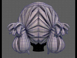 3D Hair style for girl V122 3D Model