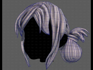 3D Hair style for girl V122 3D Model