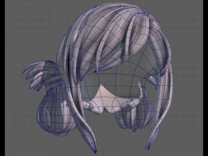 3D Hair style for girl V122 3D 모델