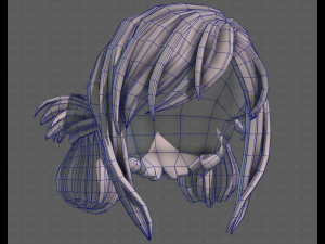 3D Hair style for girl V122 3D 모델