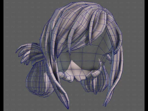 3D Hair style for girl V122 3D Model