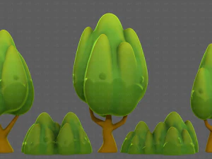 Trees Cartoon V56 3D Model