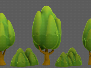 Trees Cartoon V56 3D Model