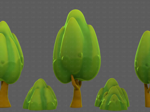 Trees Cartoon V56 3D Model