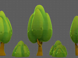 Trees Cartoon V56 3D Model