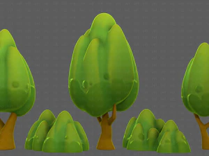 Trees Cartoon V56 3D Model
