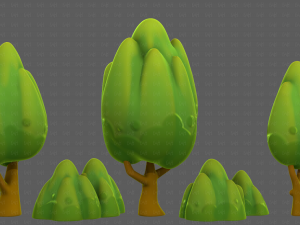 Trees Cartoon V56 3D Model