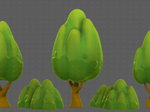 Trees Cartoon V56 3D Model