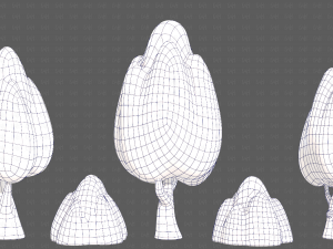 Trees Cartoon V56 3D Model