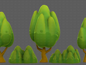 Trees Cartoon V56 3D Model