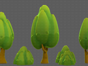 Trees Cartoon V56 3D Model