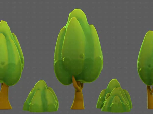 Trees Cartoon V56 3D Model