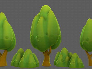 Trees Cartoon V56 3D Model