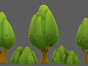 Trees Cartoon V56 3D Model