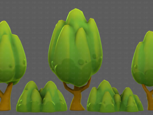 Trees Cartoon V56 3D Model