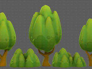 Trees Cartoon V56 3D Model