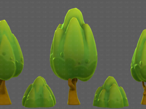 Trees Cartoon V56 3D Model