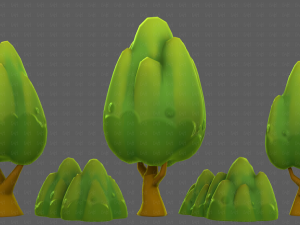 Trees Cartoon V56 3D Model