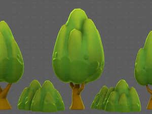 Trees Cartoon V56 3D Model