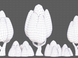 Trees Cartoon V56 3D Model
