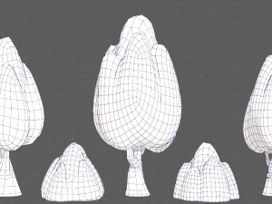 Trees Cartoon V56 3D Model