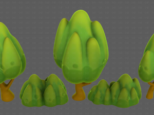 Trees Cartoon V56 3D Model