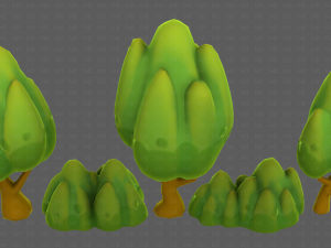 Trees Cartoon V56 3D Model