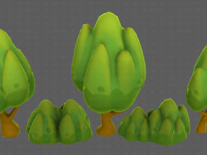 Trees Cartoon V56 3D Model