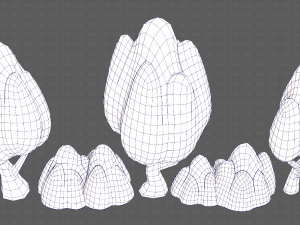 Trees Cartoon V56 3D Model