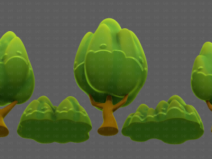 Trees Cartoon V56 3D Model