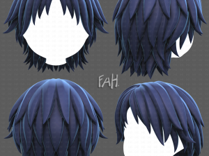 Base Hair for Boy V63 3D 모델