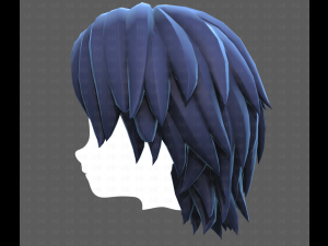 Base Hair for Boy V63 3D Model