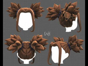 Base de cabelo para menina V63 Modelo 3D