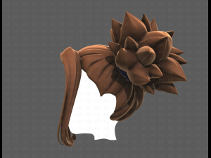 Base Hair for girl V63 Modelo 3D