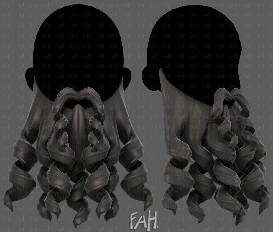 Beard V63 3D Model .c4d .max .obj .3ds .fbx .stl .blend 